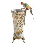 Ваза фарфоровая с птицей на бронзовой ветке Garden of Eden варинант исполнения - 5 | Loft Concept в Сочи