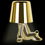 Настольная лампа фигурная золотого цвета с гладким абажуром Высота 17 см Sophia варинант исполнения - 5 | Loft Concept в Сочи