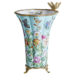 Ваза со стрекозой из фарфора с бронзовыми элементами Paradise Dragonfly варинант исполнения - 1 | Loft Concept в Сочи