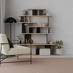 Стеллаж прямой с вертикальными и горизонтальными полками цвета антрацит и древесины APOLLON BOOKCASE ANTHRACITE OAK варинант исполнения - 1 | Loft Concept в Сочи