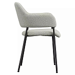Стул мягкий с подлокотниками Chair Gray Upholstery Boucle варинант исполнения - 2 | Loft Concept в Сочи