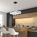 Люстра подвесная с 9-ю плафонами в форме шара Yarvi варинант исполнения - 2 | Loft Concept в Сочи