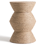 Приставной стол с отделкой из джута Juti D30 см варинант исполнения - 2 | Loft Concept в Сочи