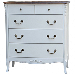 Высокий деревянный комод в стиле прованс Montmartre Provence Chest of Drawers варинант исполнения - 1 | Loft Concept в Сочи