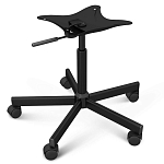 Стул с мягкой черной обивкой из велюра и подъемно-поворотным механизмом на колесиках Harper Black варинант исполнения - 4 | Loft Concept в Сочи