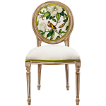 Стул бежевый из натурального бука с изображением птицы в саду Blooming Colored Birds варинант исполнения - 1 | Loft Concept в Сочи