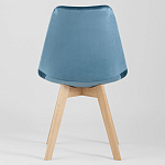 Стул с мягким велюровым сиденьем Arvika Blue варинант исполнения - 4 | Loft Concept в Сочи