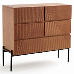 Комод с геометрическим рисунком на ящиках Anders Dark Wood варинант исполнения - 1 | Loft Concept в Сочи