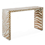 Консоль Дизайнерская Kenya Console ZEBRA Bone Inlay Beige варинант исполнения - 3 | Loft Concept в Сочи