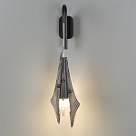 Бра черного цвета с плафоном из рельефного стекла Glass Pod варинант исполнения - 8 | Loft Concept в Сочи