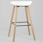 Барный стул на ножках из натурального дерева Boras White варинант исполнения - 5 | Loft Concept в Сочи