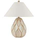 Настольная лампа с волнистым узором и абажуром в форме конуса Macrame варинант исполнения - 3 | Loft Concept в Сочи