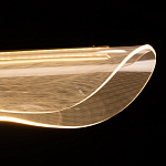 Люстра линейная с прозрачным волнообразным плафоном Wave Line варинант исполнения - 7 | Loft Concept в Сочи