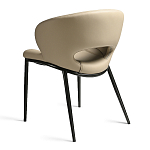 Стул обеденный кремовый из экокожи Futuristic Chair варинант исполнения - 2 | Loft Concept в Сочи