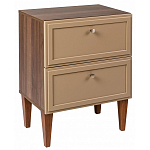 Тумба прикроватная бежевая из массива бука с 2-мя ящиками Wenge Light варинант исполнения - 1 | Loft Concept в Сочи