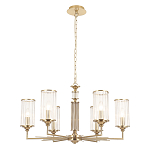 Люстра с 6-ю цилиндрическими стеклянными плафонами Jeanette варинант исполнения - 1 | Loft Concept в Сочи