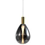 Подвесной светильник со стеклянным плафоном в форме капли дымчатого цвета NAOMI drop smoke варинант исполнения - 1 | Loft Concept в Сочи