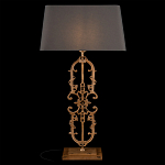 Настольная лампа на ажурном чугунном основании с тканевым серым абажуром Openwork Lamp варинант исполнения - 2 | Loft Concept в Сочи