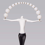 Торшер черно-белая статуэтка Девушка Girl Carries Light Balls варинант исполнения - 2 | Loft Concept в Сочи