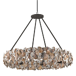 Люстра круглая с абажуром из устричных раковин Sea Ravens варинант исполнения - 2 | Loft Concept в Сочи