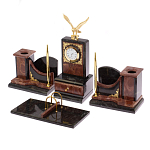 Настольный письменный набор из лемезита и змеевика с декором в виде Орла в подарочной упаковке Successful Leader варинант исполнения - 2 | Loft Concept в Сочи