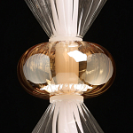 Подвесной светильник с вертикальной композицией из прозрачных и янтарных стеклянных шаров и ромбов Gabriel Scott Luna варинант исполнения - 17 | Loft Concept в Сочи