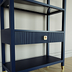 Стеллаж Elsa Dreams Blue со стеклянными полками и ящиком варинант исполнения - 5 | Loft Concept в Сочи