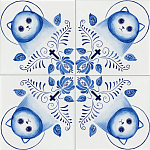 Плитка с узором Котики варинант исполнения - 1 | Loft Concept в Сочи