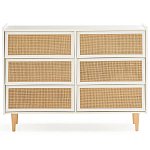 Комод с 6-ю ящиками из плетеного ротанга Remi Cream Wicker Furniture варинант исполнения - 2 | Loft Concept в Сочи