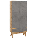 Шкаф с фасадом цвета серый бетон Grace of Furniture варинант исполнения - 1 | Loft Concept в Сочи