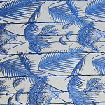 Мебельная ткань Вышивка синий принт 280 см T2-136 варинант исполнения - 1 | Loft Concept в Сочи