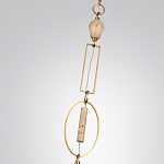 Подвесной светильник с плоским прозрачным плафоном и декоративной вставкой из текстурного камня Tectona  варинант исполнения - 7 | Loft Concept в Сочи