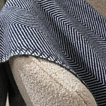 Плед из шерсти мериноса темно-синего цвета 130×180 см Indigo Waves варинант исполнения - 5 | Loft Concept в Сочи