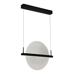 Светодиодный подвесной светильник круглой формы с металлическим черным каркасом Marble Glow варинант исполнения - 2 | Loft Concept в Сочи