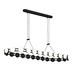 Люстра овальная с круглыми светодиодными источниками света Maxine Light варинант исполнения - 7 | Loft Concept в Сочи