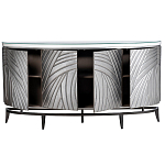 Комод фактурный серебристый с дверцами Silver Chest of Drawers варинант исполнения - 2 | Loft Concept в Сочи