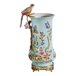 Ваза с птичкой из фарфора с бронзовыми элементами Garden of Eden варинант исполнения - 5 | Loft Concept в Сочи