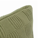 Подушка из хлопка рельефной вязки зеленого цвета Eden Line варинант исполнения - 2 | Loft Concept в Сочи