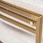 Стул букле бежевый с каркасом цвета матовое золото Tactility варинант исполнения - 3 | Loft Concept в Сочи