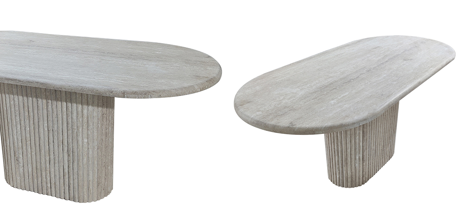 Консоль Annabel Grey Travertine Console Консоль Annabel Grey Travertine Console - Loft-Concept в Сочи