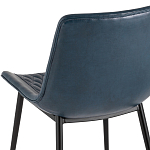 Стул с обивкой из экокожи темно-синего цвета RHOMBUSES UPHOLSTERY варинант исполнения - 7 | Loft Concept в Сочи