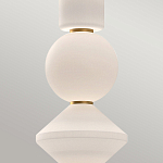 Подвесной светильник белого цвета с тремя геометрическими плафонами Alora Mood варинант исполнения - 9 | Loft Concept в Сочи