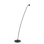 Торшер с изогнутой черной металлической стойкой и цилиндрическим плафоном Davide Groppi варинант исполнения - 8 | Loft Concept в Сочи