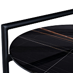 Стол журнальный круглый черный с полкой Inherence варинант исполнения - 2 | Loft Concept в Сочи