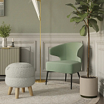 Современное мягкое кресло на металлических ножках Rakush Pistachio варинант исполнения - 8 | Loft Concept в Сочи