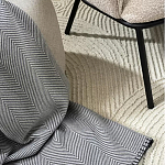 Плед из шерсти мериноса серого цвета 130×180 см Gray Waves варинант исполнения - 5 | Loft Concept в Сочи