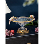 Чаша стеклянная с фигурками разноцветных попугаев на ободке 41 Eden Garden варинант исполнения - 2 | Loft Concept в Сочи