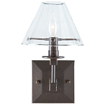 Бра с прозрачным стеклянным абажуром в форме конуса Bartolomeo Bronze варинант исполнения - 2 | Loft Concept в Сочи