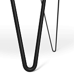 Стол журнальный с круглой столешницей из стекла на 3-х черных ножках Beige Marble варинант исполнения - 6 | Loft Concept в Сочи