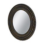 Зеркало круглое с текстурированным дизайном рамы Helios варинант исполнения - 2 | Loft Concept в Сочи